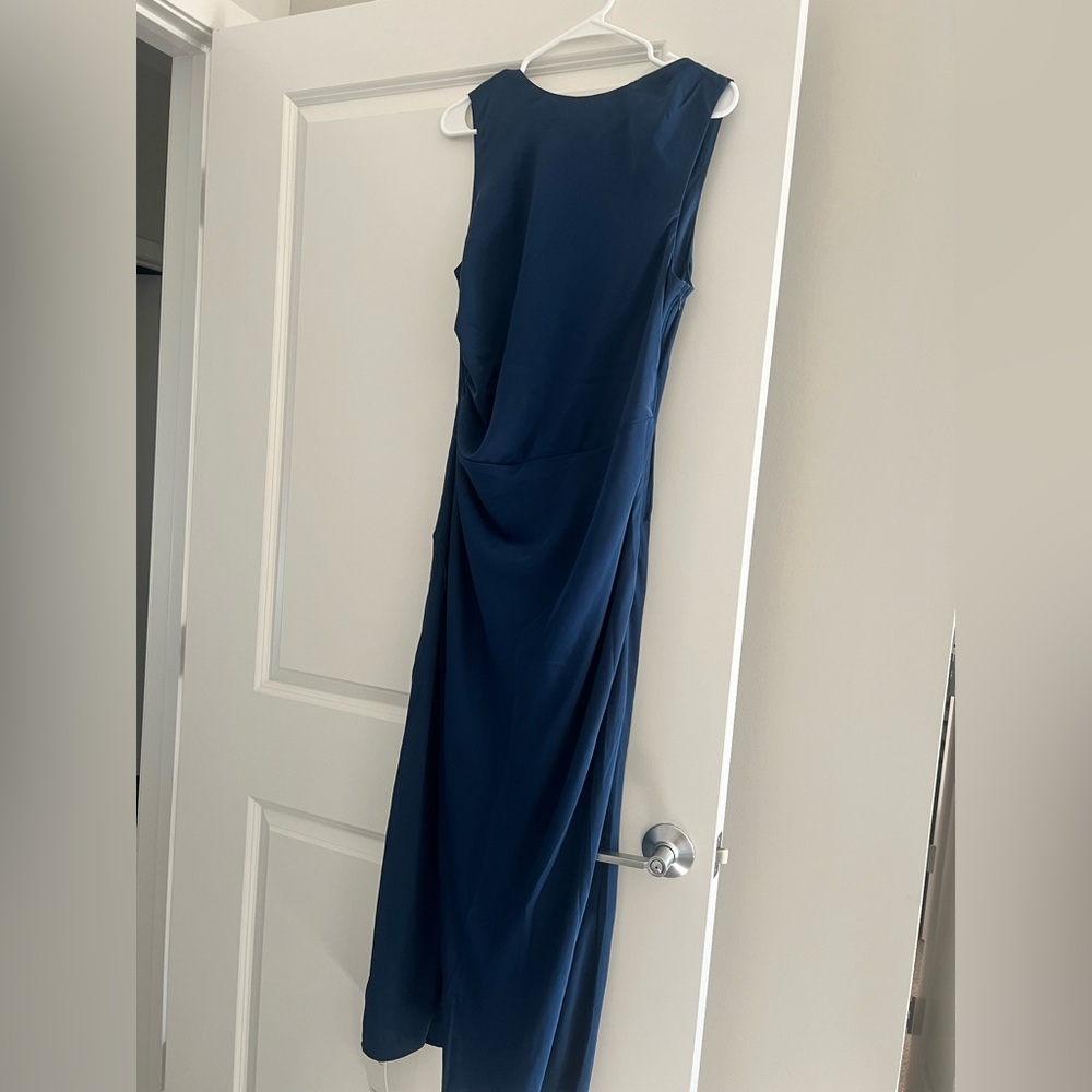Elegant Blue Sleeveless Dress